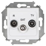 Розетка R-TV-SAT одиночная белого цвета S15 1591466-030 Simon