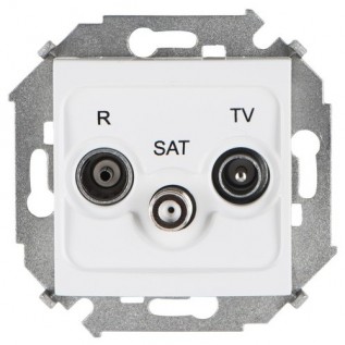 Розетка R-TV-SAT одиночная белого цвета S15 1591466-030 Simon
