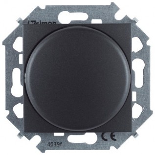 Светорегулятор поворотно-нажимной проходной 20-500Вт 230В~ цвета графит S15 1591790-038 Simon
