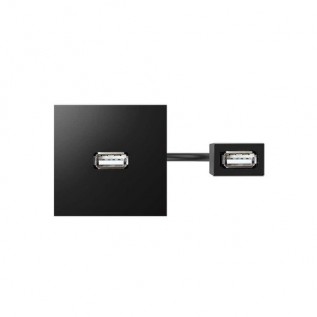 Модуль с адаптером, проходной USB мама/мама, черный, S400 40001191-038 Simon