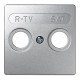 Накладка для розетки R-TV+SAT с пиктограммой "R-TV SAT" цвета алюминий S73 Loft 73097-63 Simon