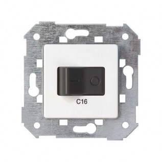 Автоматический магнитно-термический выключатель скрытого монтажа 16A 1P+N белого цвета S75 75411-30 Simon
