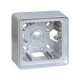 Коробка подъемная для накладного монтажа цвета холодный алюминий на 1 пост S82 Detail 8200750-093 Simon