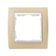 Рамка на 1 пост кремового цвета с центральной частью белого цвета S82 82611-31 Simon