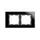 Рамка на 2 поста стекло черного цвета с центральной частью цвета графит S82 Nature 82827-32 Simon
