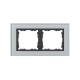 Рамка на 2 поста стекло серого цвета с центральной частью цвета графит S82 Nature 82827-35 Simon